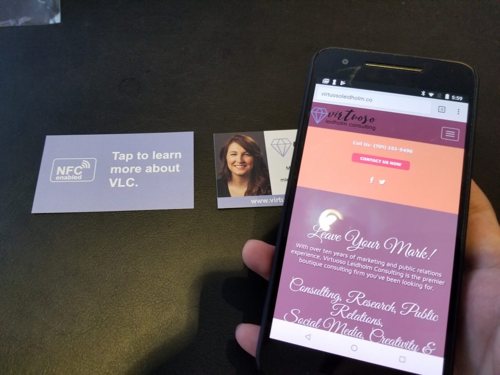 Virtuoso Leidholm Consulting NFC Business Card