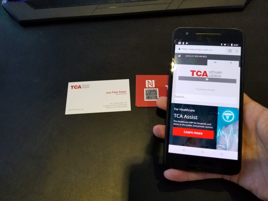 TCA Software Solutions Custom Business Card with NFC