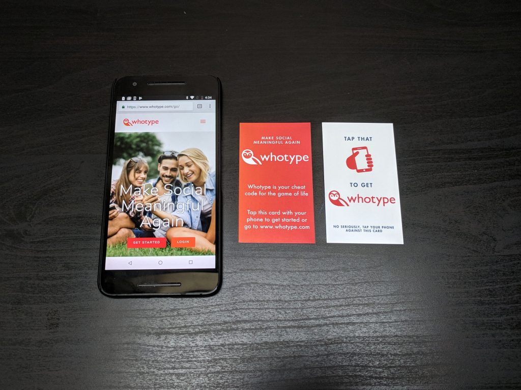 Whotype Customized Promotional Card with NFC