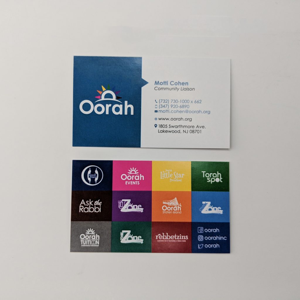 Oorah Customized Business Card with NFC