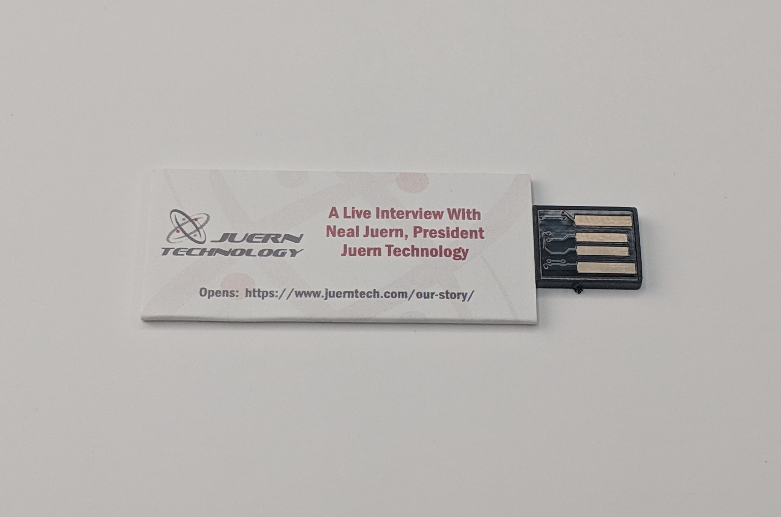 Juern Technology Mini Custom Printed Card with USB Webkey