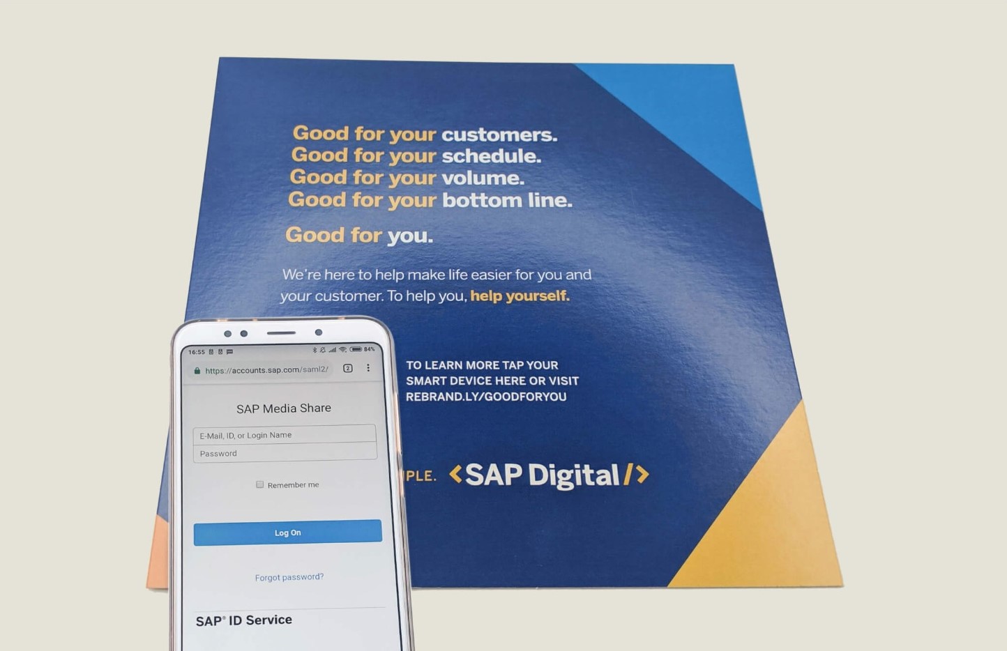 SAP Custom Printed Postcard with NFC